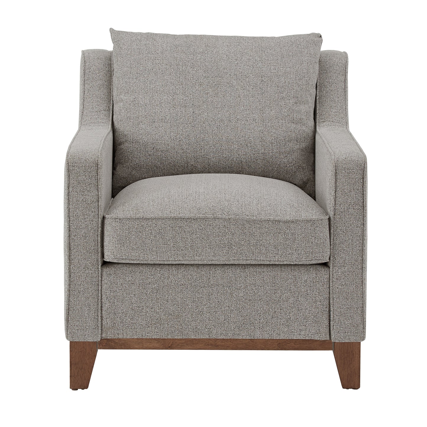 Fabric Chair with Down Feather Cushions - Gray