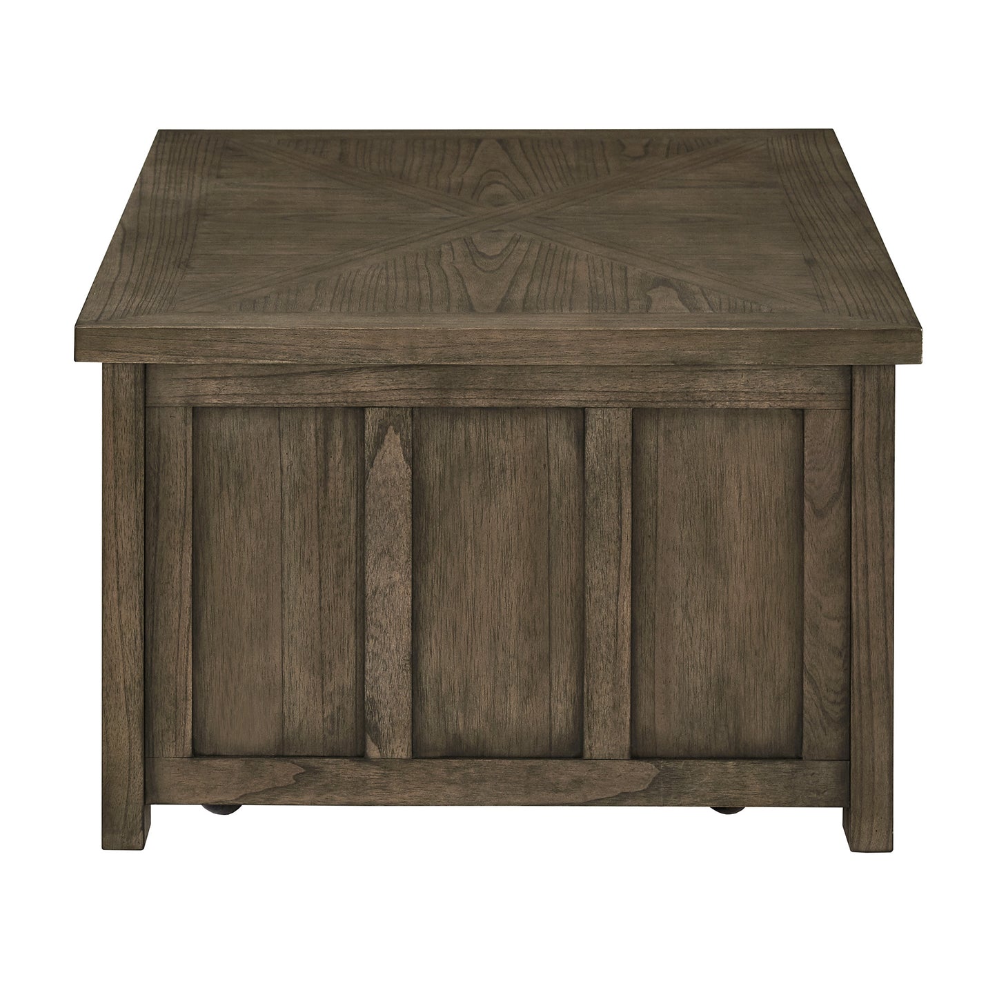 Barn Door Coffee Table with Storage - Antiqua Gray Finish