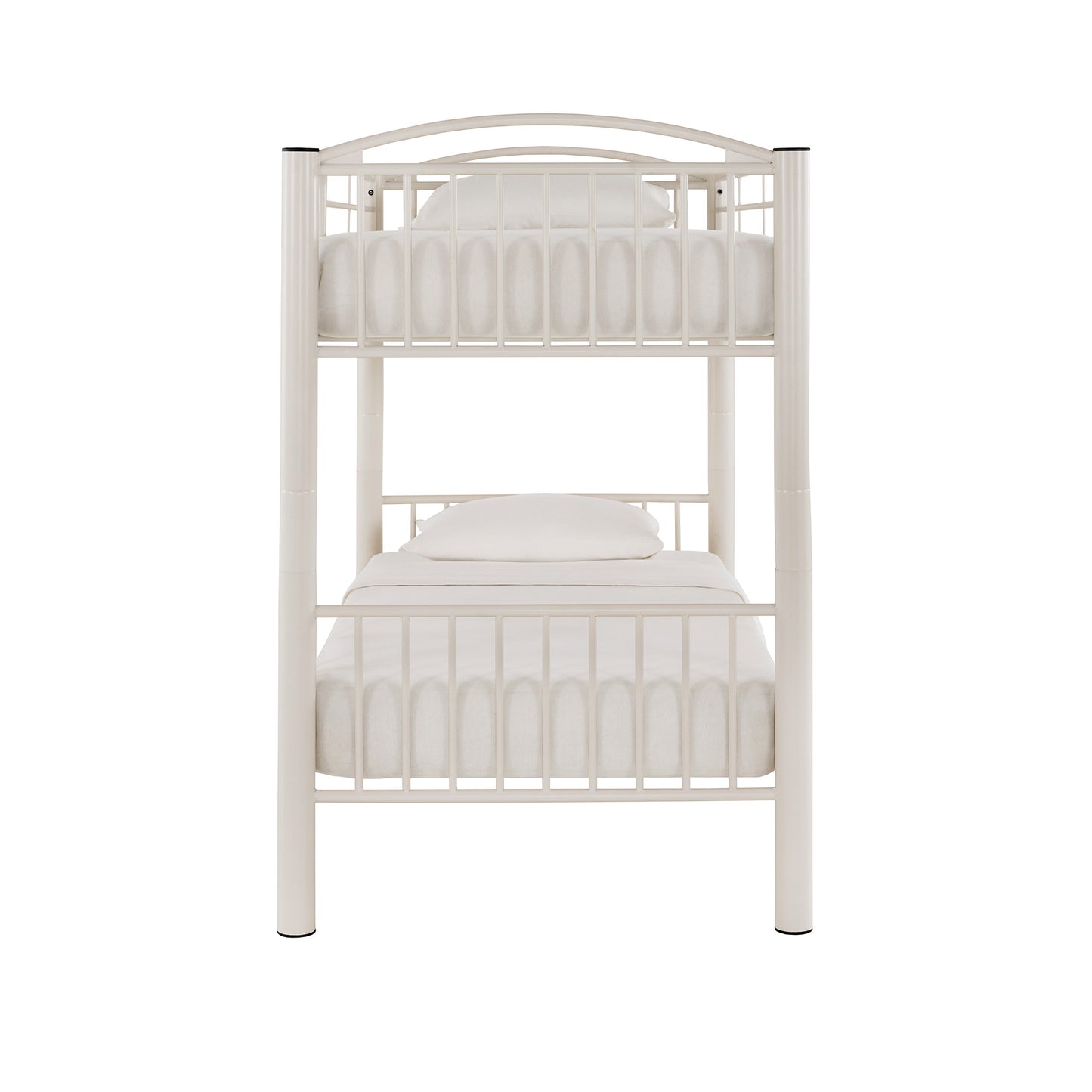 VersaFlex Metal Bunk Bed - White, Convertible Twin over Twin