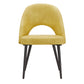 Upholstered Dining Chairs (Set of 2) - Yellow PU Leather