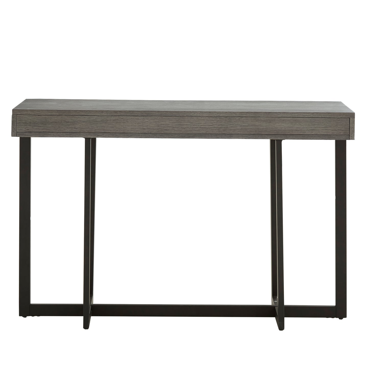 Wood Finish Sofa Table with Two Drawers - Gray Finish