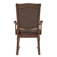 Brown Faux Leather Dining Chairs (Set of 2) - Arm Chairs