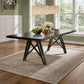 Wood Finish 72"-90" Extendable Dining Table - Black Oak