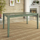 60-inch Rectangular Dining Table - Antique Sage Finish