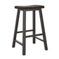 Saddle Seat 29" Bar Height Backless Stools (Set of 2) - Antique Black Finish