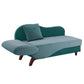 Two-Tone Dark & Light Functional Chaise With 1 Pillow - Green
