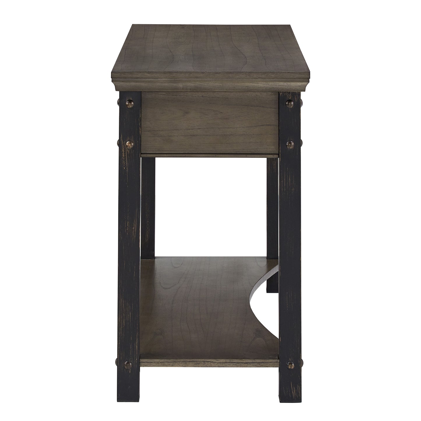 Wood Finish Sofa Table - Antique Gray