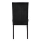 Nailhead Velvet Upholstered Chairs (Set of 2) - Side Dining Chair, Black