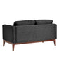 Linen Upholstered Loveseat - Dark Gray Linen