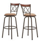 Double X-Back Wood Trim 3-Pack Adjustable Stools - Bronze Finish