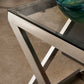 Brushed Nickel End Table