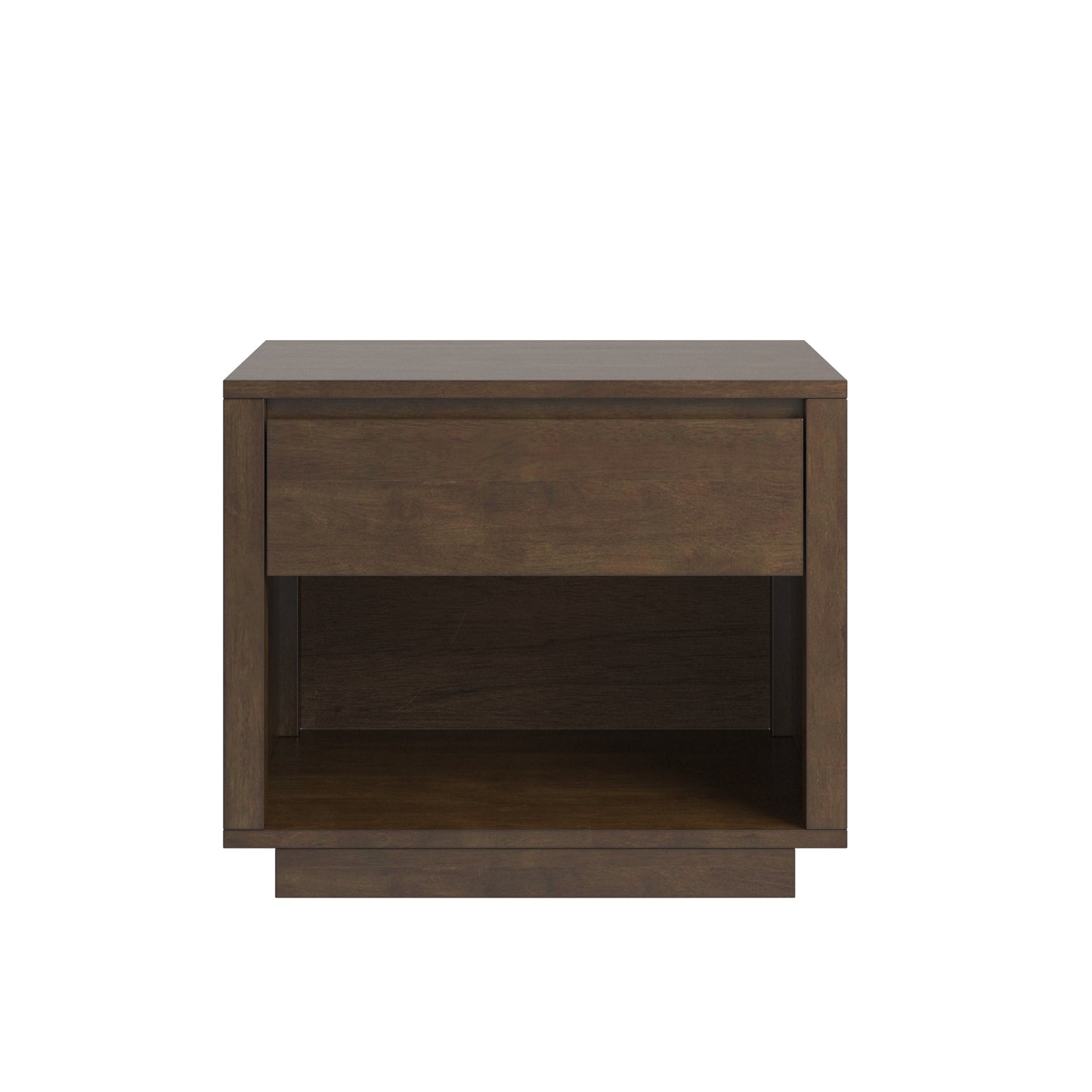 Danish-inspired Modern 1-Drawer Nightstand - Walnut Finish