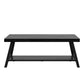 Rustic X-Base Accent Tables - Black Finish, End Table, Coffee Table, and Sofa Table Set