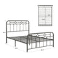 Metal Spindle Platform Bed - Gray, Full Size (Full Size)