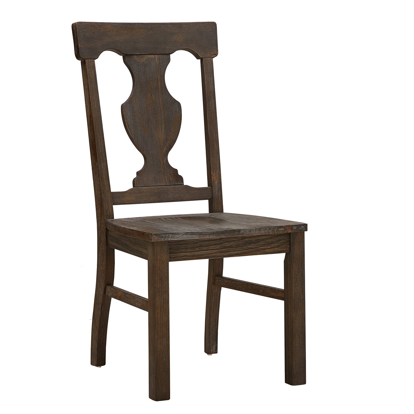 Wood Fiddle Back Dining Chairs (Set of 2)