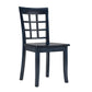 Window Back Wood Dining Chairs (Set of 2) - Antique Denim Finish