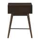 Wood 1-Drawer End Table - Dark Walnut Finish