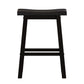 Saddle Seat 29" Bar Height Backless Stools (Set of 2) - Black Sand-Through Finish