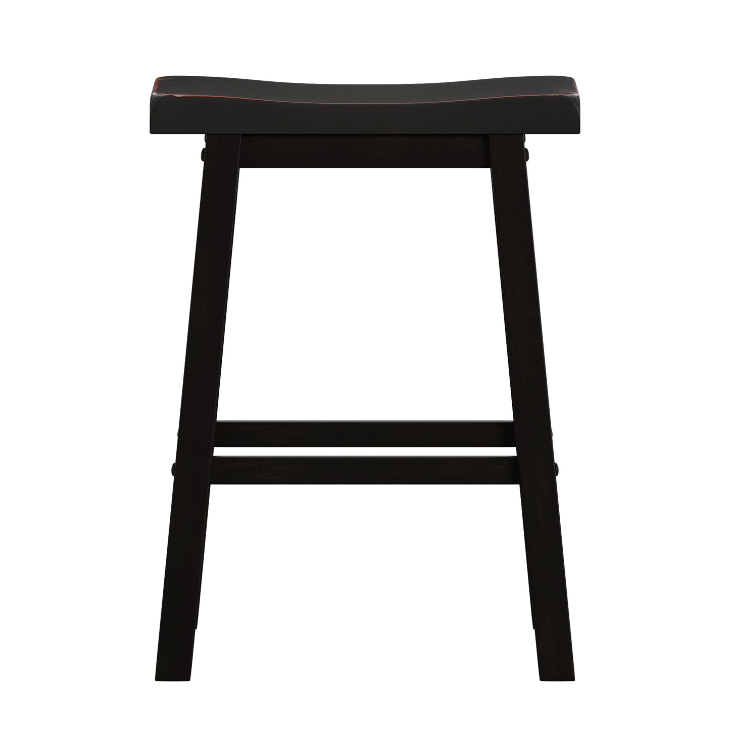 Saddle Seat 29" Bar Height Backless Stools (Set of 2) - Black Sand-Through Finish