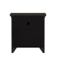 3-Drawer Wood Modular Storage Nightstand with Charging Station - Black