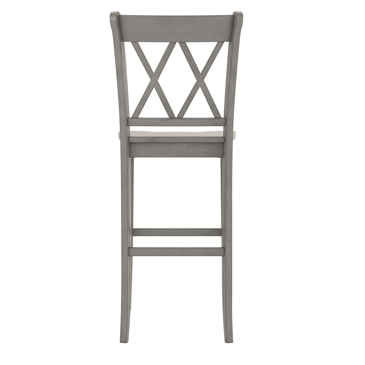 X-Back Bar Height Chairs (Set of 2) - Antiqua Gray Finish