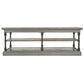 Cornice Rectangle Storage Shelf Coffee Table - Gray Finish