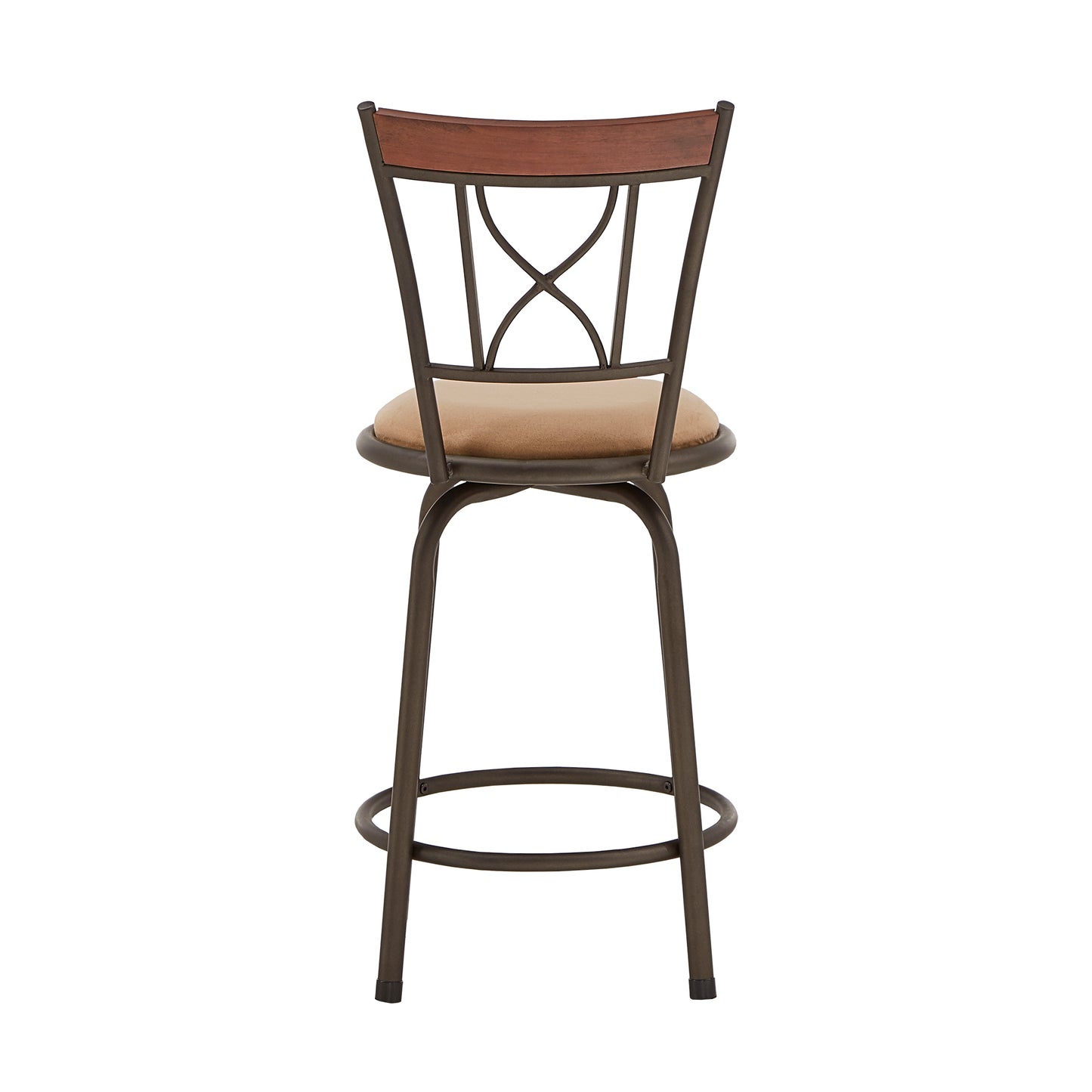 Curve X-Back Wood Trim 3-Pack Adjustable Stools - Bronze Finish