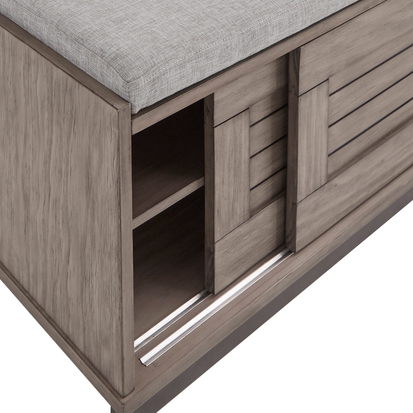 Gray Finish Hall Banch - Hall Tree and Bench