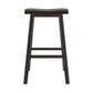 Saddle Seat 29" Bar Height Backless Stools (Set of 2) - Antique Black Finish