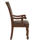 Brown Faux Leather Dining Chairs (Set of 2) - Arm Chairs