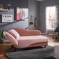 Two-Tone Dark & Light Functional Chaise With 1 Pillow - Pink