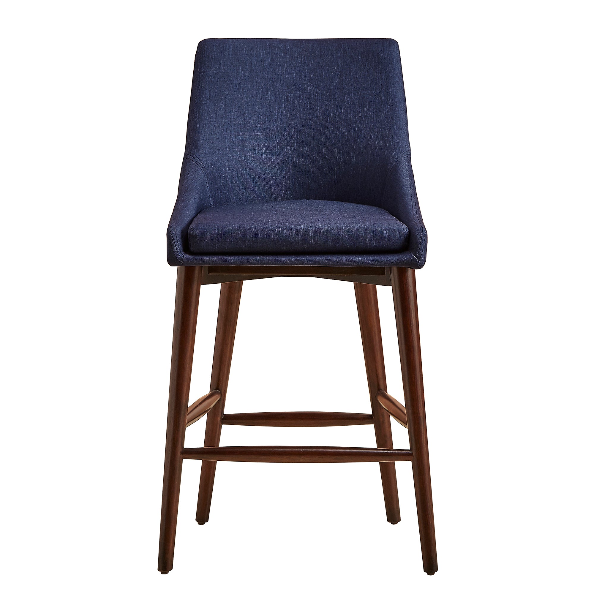 Linen bar stool with espresso wood sale