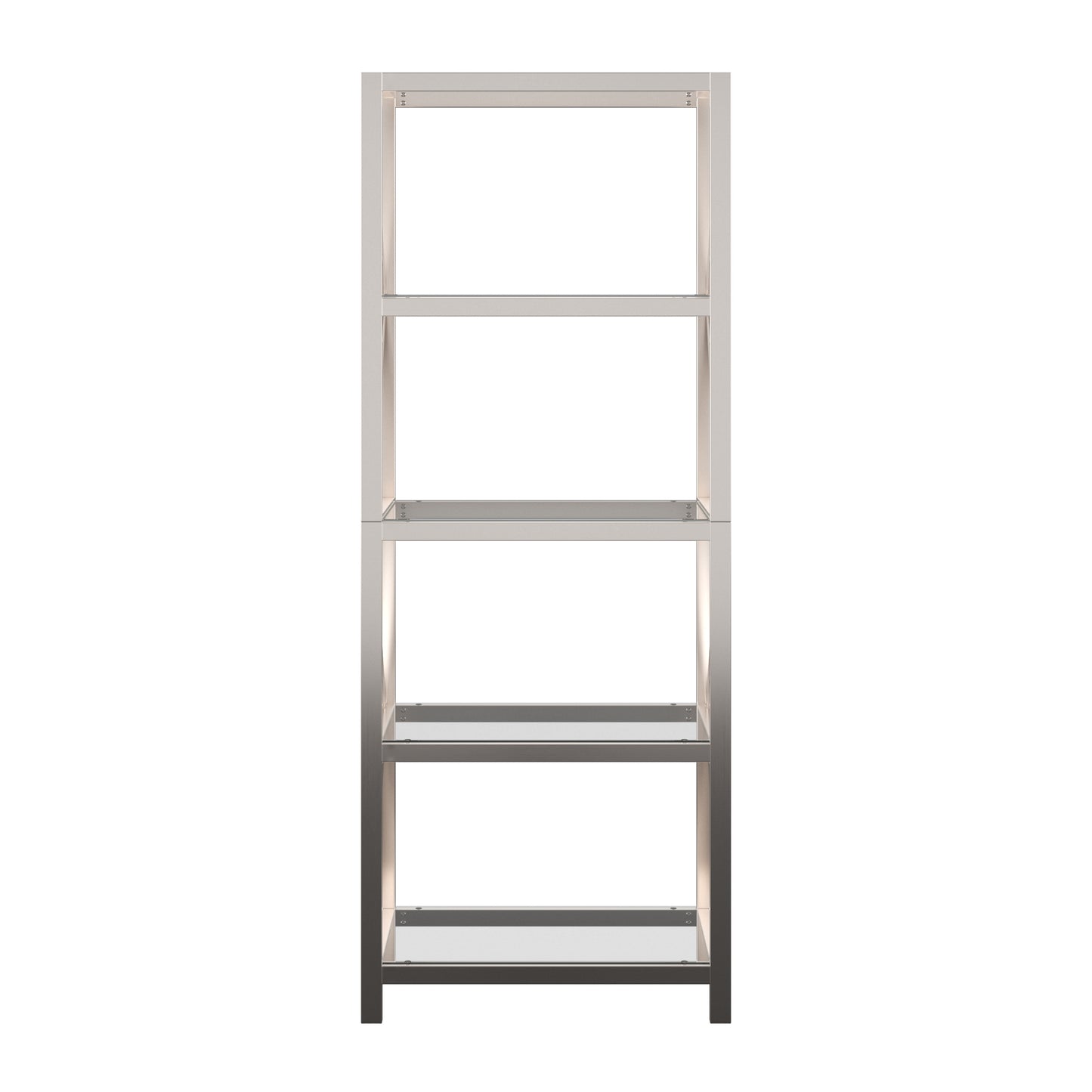 Brushed Nickel Bookcase