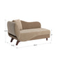 Two-Tone Dark & Light Functional Chaise With 1 Pillow - Beige