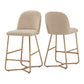 Linen Upholstered Counter & Bar Chairs (Set of 2) - Beige