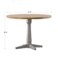 Round Two-Tone Dining Table - Antiqua Gray