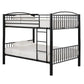 VersaFlex Metal Bunk Bed - Black, Convertible Full over Full