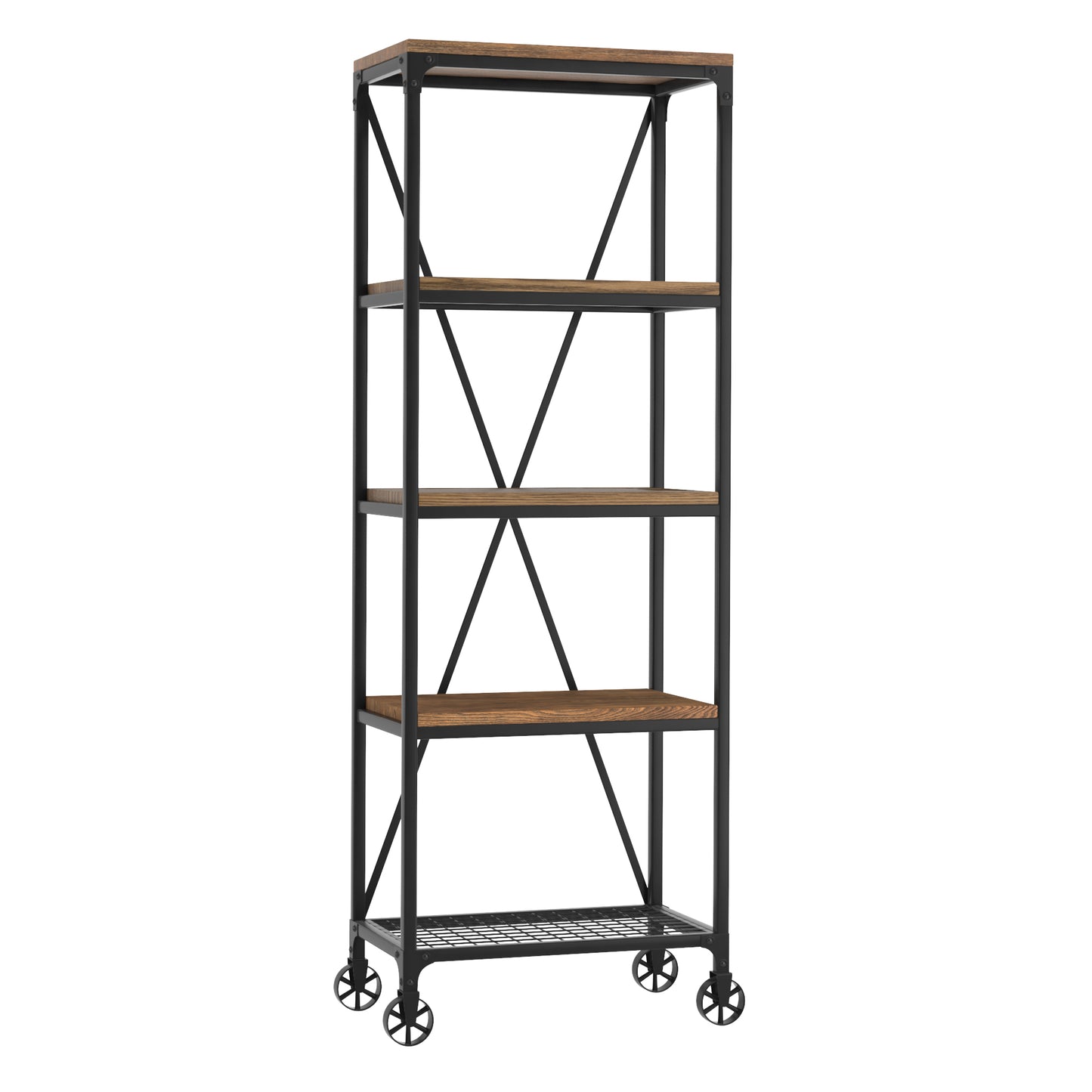 Industrial Modern Rustic 26-inch Bookcase - 26-Inch