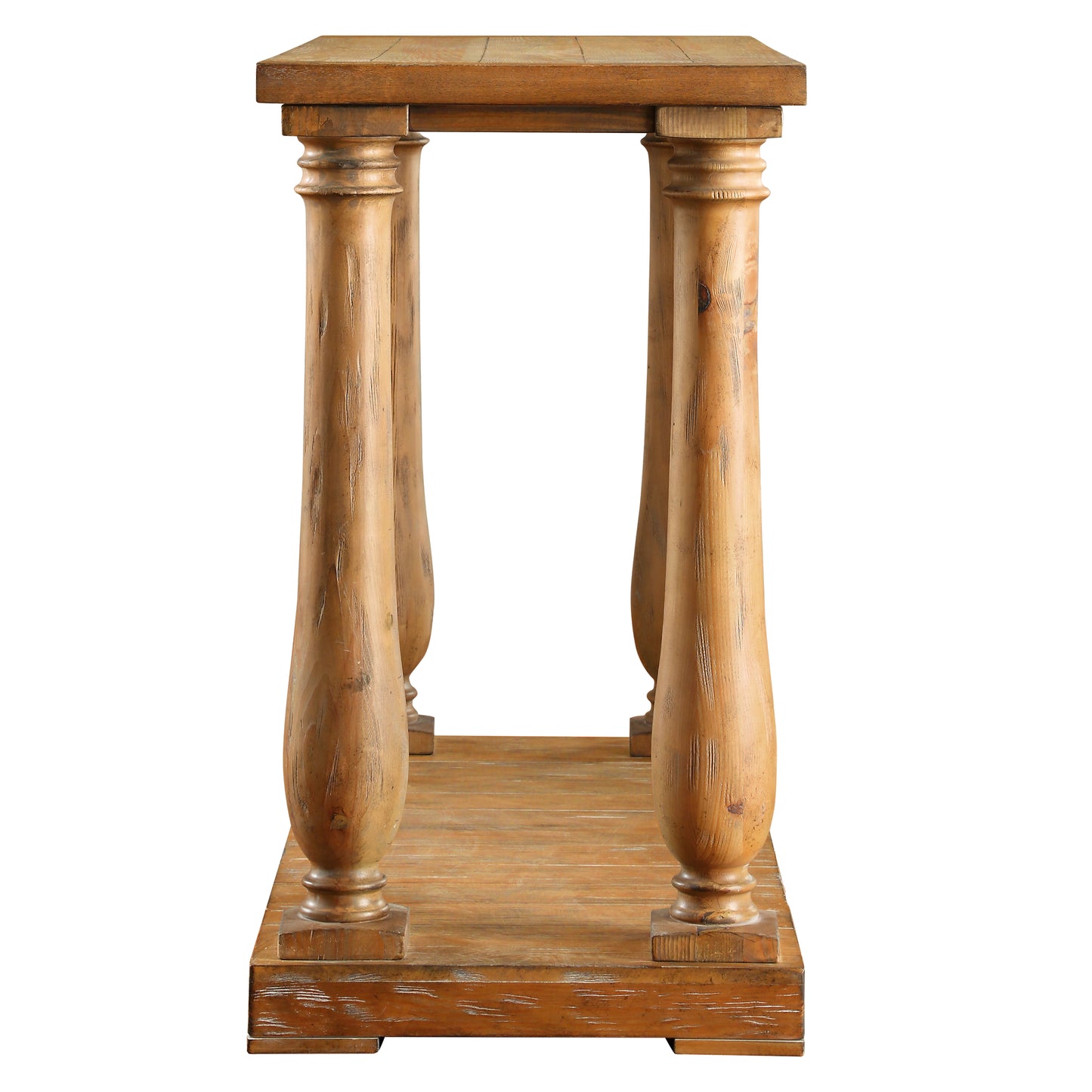 Rustic Pine Baluster 3-Piece Table Set