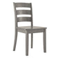 60-inch Ractangular Antiqua Gray Dining Sat - Ladder Back Chairs, 7-Piece Set