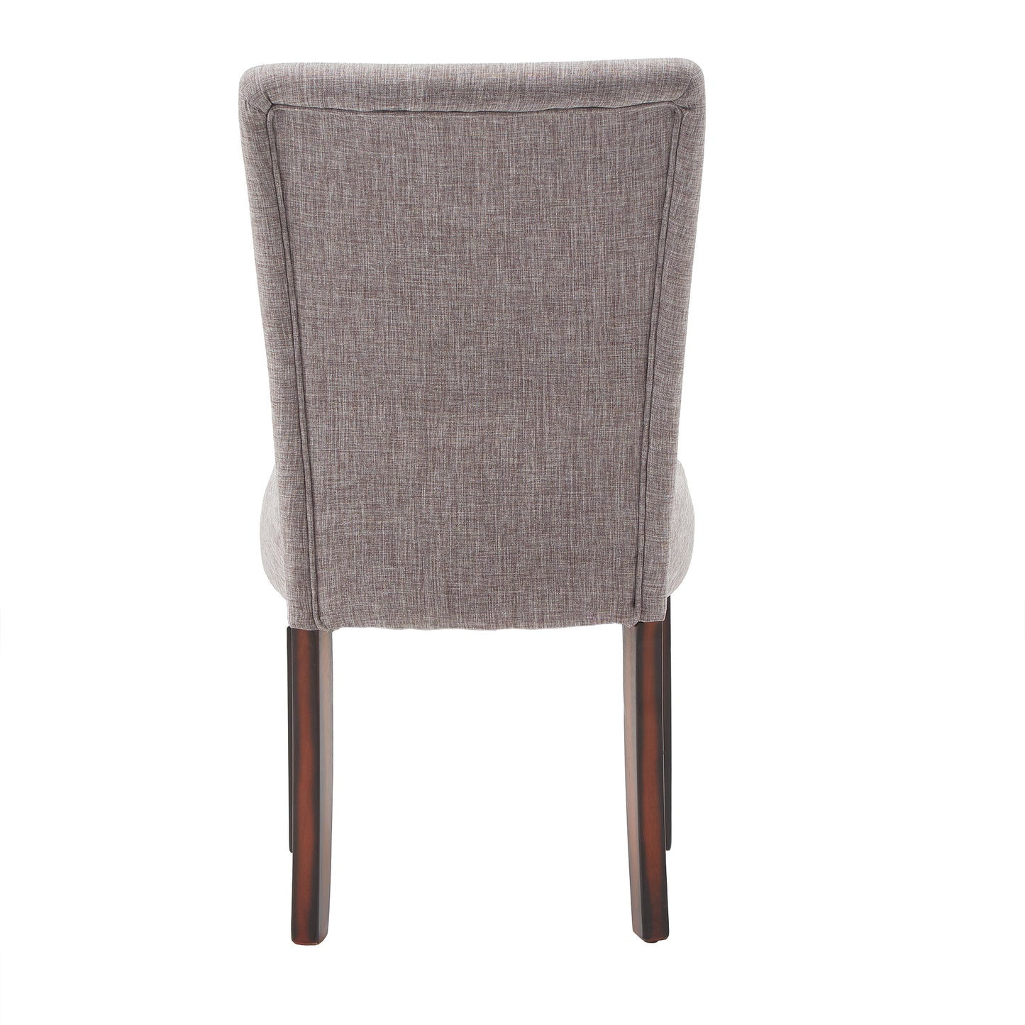 Linen Parsons Dining Chairs (Set of 2) - Espresso Finish, Gray