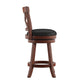 Cherry X-Back Swivel High Back Stool - Counter Height