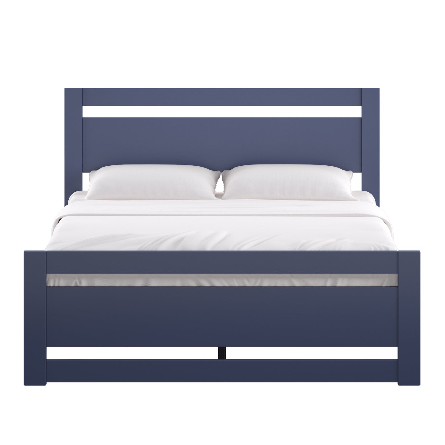 Rectangular Cutout Panel Platform Bed - Twilight Blue, Queen