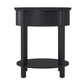 1-Drawer Oval End Table - Vulcan Black