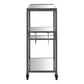 Glass Top Metal Bar Cart - Dark Gray Matallic