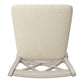 Double X-Back Counter Height Wood Swivel Chair - Antique White Finish