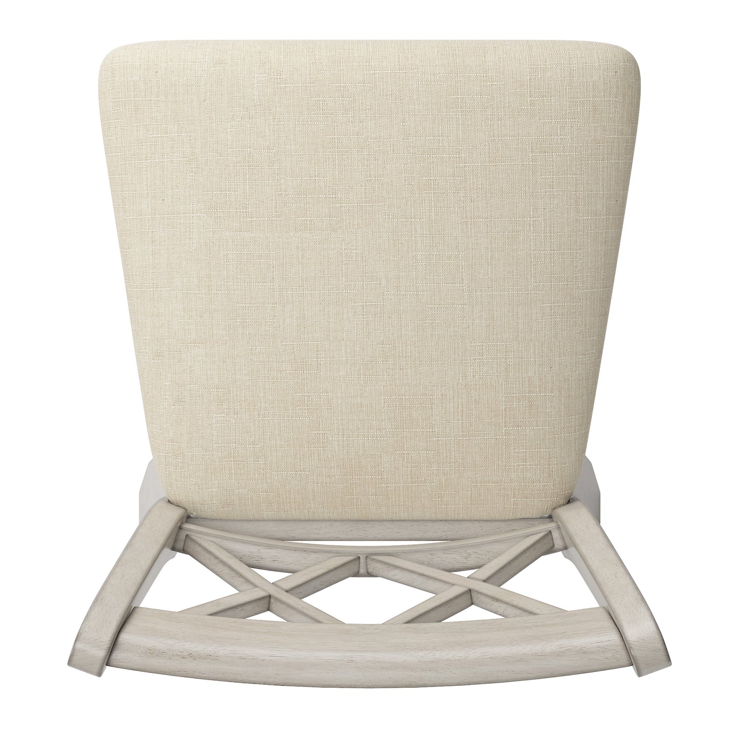 Double X-Back Counter Height Wood Swivel Chair - Antique White Finish