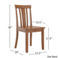 60-inch Rectangular Oak Finish Dining Set - Slat Back Chairs, 6-Piece Set