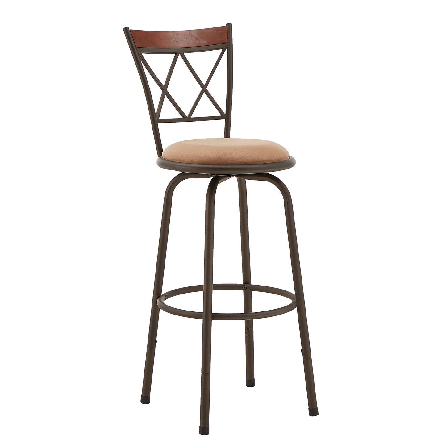 Double X-Back Wood Trim 3-Pack Adjustable Stools - Bronze Finish