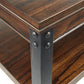 Wood Finish Lift-Top Coffee Table - Dark Cherry Finish